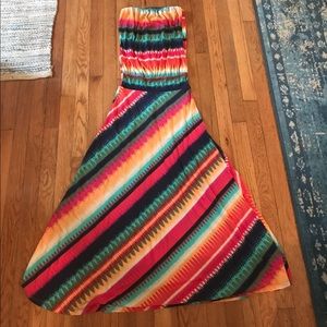 Strapless maxi dress