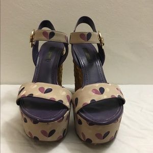 Louis Vuitton printed wedge sandals