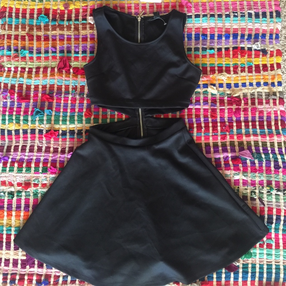 Black cut out dress