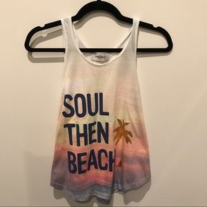 SoulCycle 'Soul then beach' tank