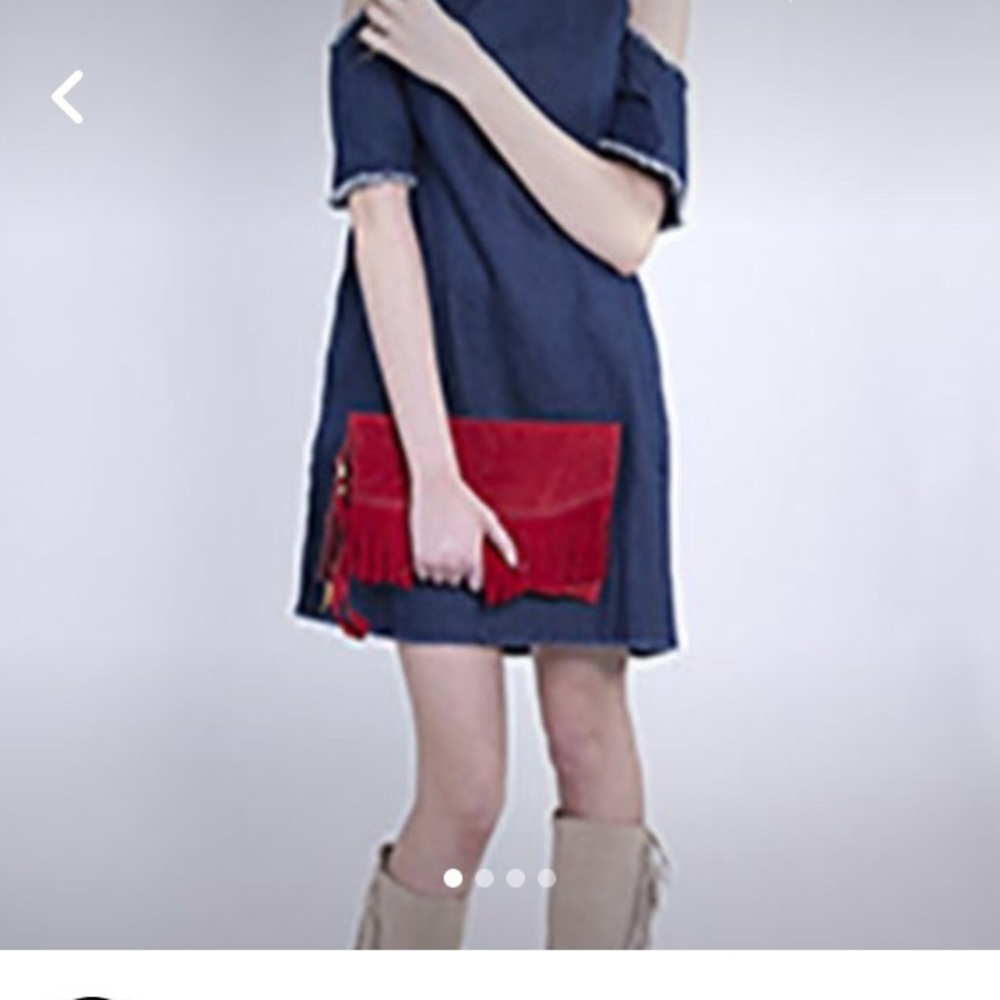 Jean off shoulder Dress