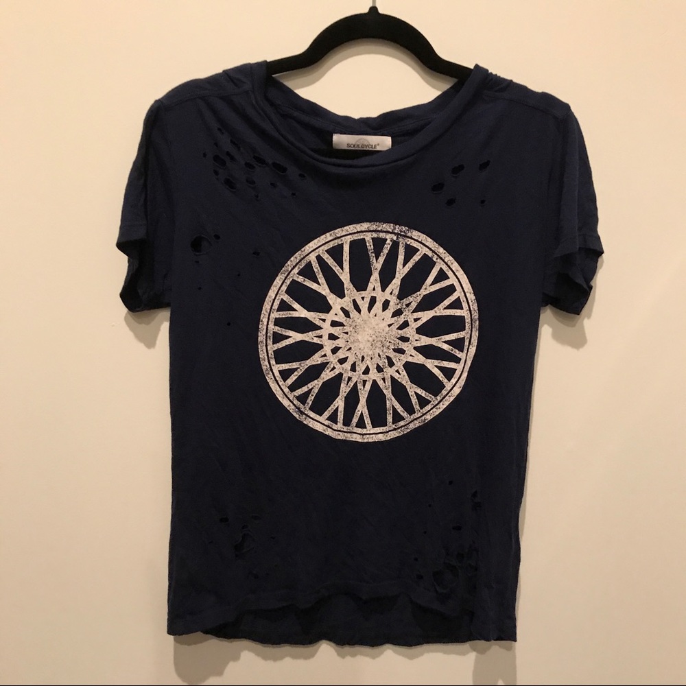SoulCycle 'US Tour '15' distressed top