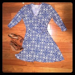 Leota faux wrap mini dress