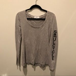 SoulCycle long sleeve waffle shirt