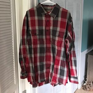 Long Sleeve Button Down Plaid Shirt