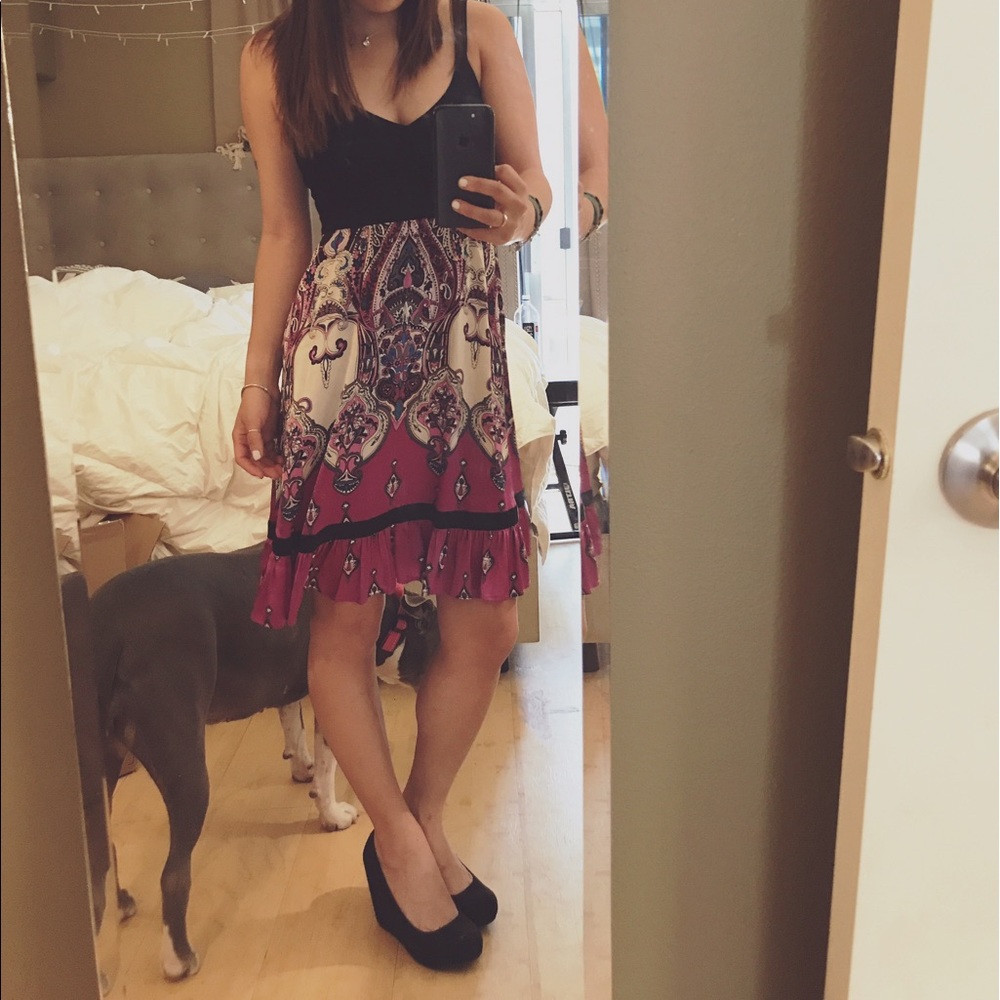 Boho cocktail dress by Bebe