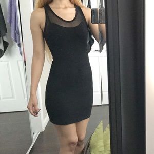 Semi Mesh Black Dress✨