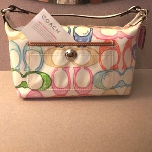 Coach top handle pouch bag