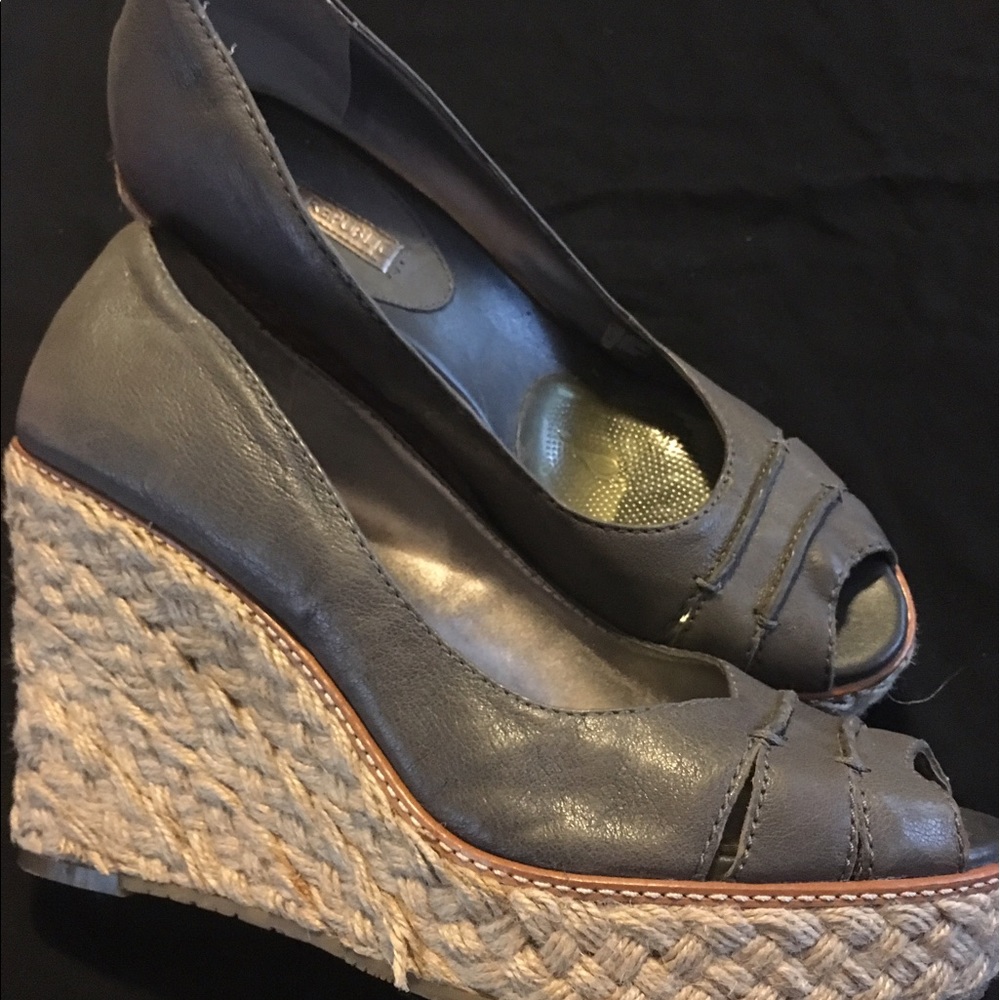 Banana Republic Gray Wedge Sandals