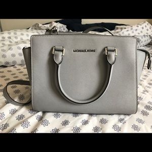 Gray micheal kors purse