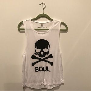 White SoulCycle tank