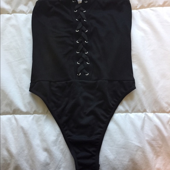 lace up corset style bodysuit (price drop!) - Picture 3 of 4