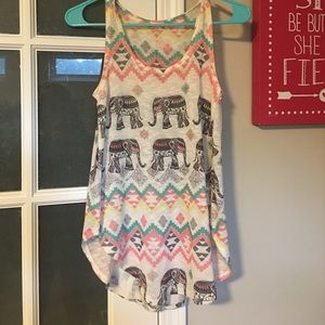 Bohemian Elephant Sheer Tank