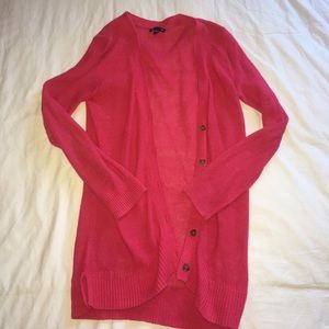 fuchsia cardigan