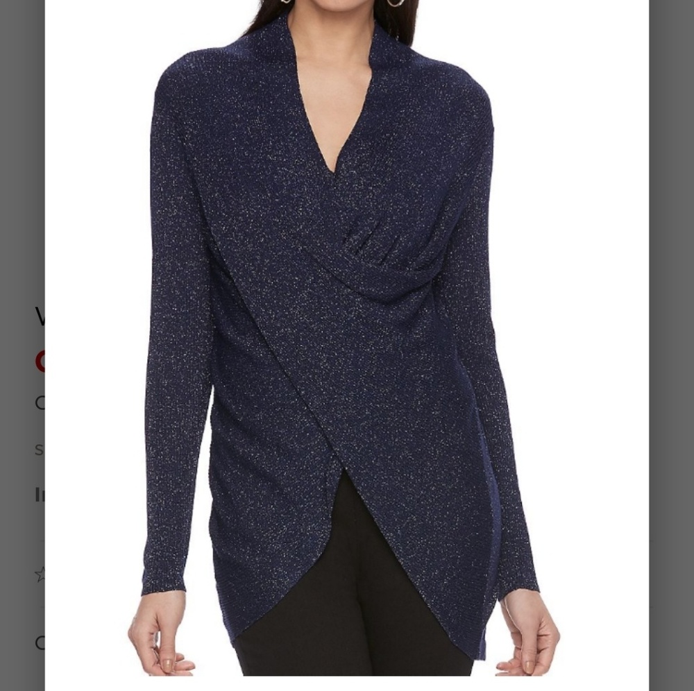 Jennifer lopez twist-front sweater