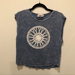 Blue SoulCycle wheel top