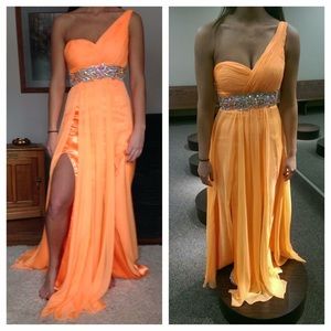 Orange homecoming dress