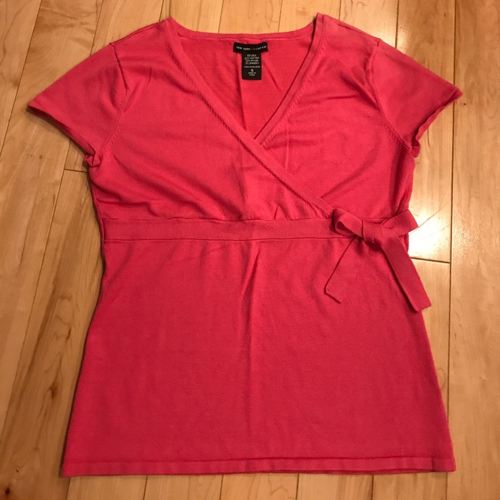 Pink V-Neck Sweater
