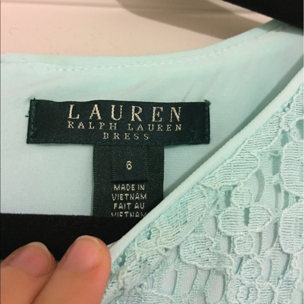 Ralph Lauren mint green lace sheath dress size 6 - Picture 3 of 8