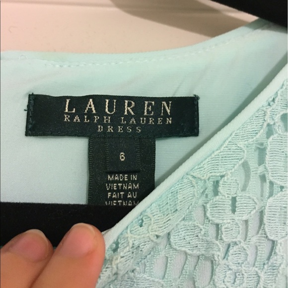 Ralph Lauren mint green lace sheath dress size 6 - Picture 3 of 8