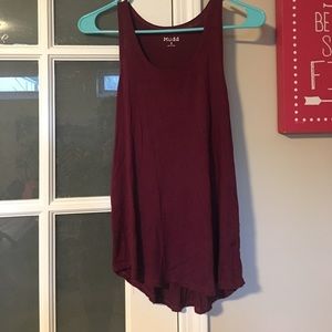 Sheer Maroon Tank