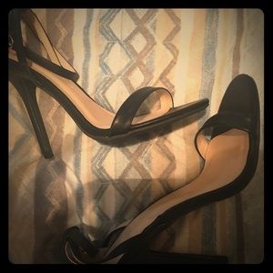 Ankle strap open toe heels