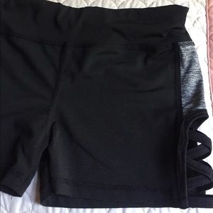 Black side cut Workout shorts