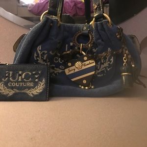 Juicy couture mini velour tote bag
