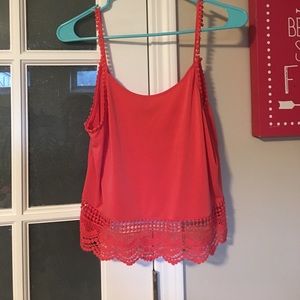 Lacey Orange Fancy Crop Top