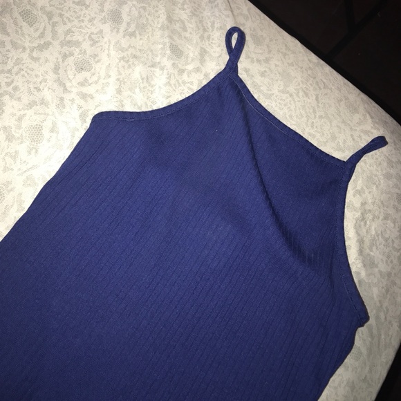 Cute cut off shirt, navy blue - Picture 1 of 2