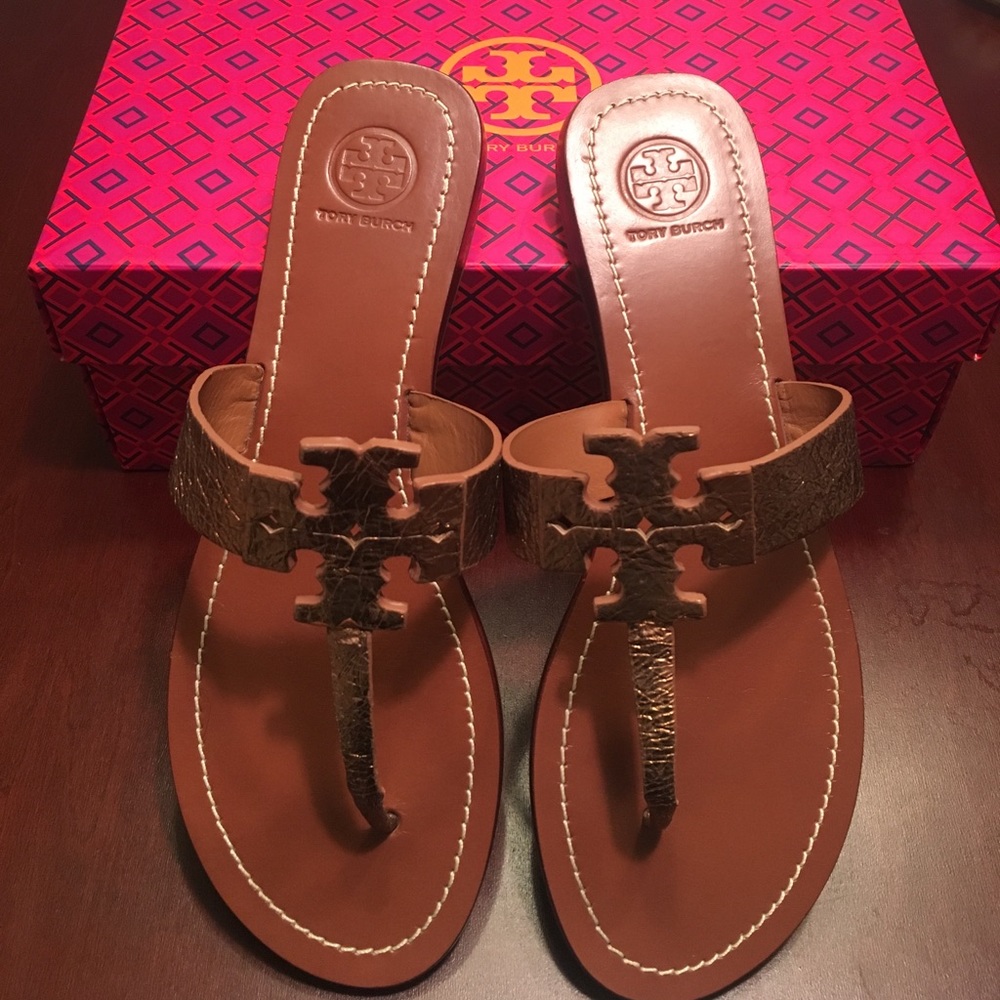 Tory Burch Bronze Moore Flat Thong