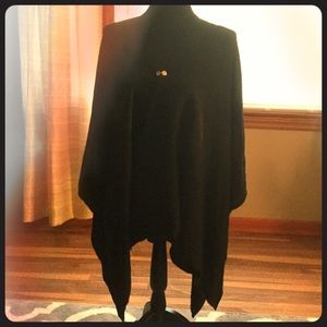 Soft, black poncho