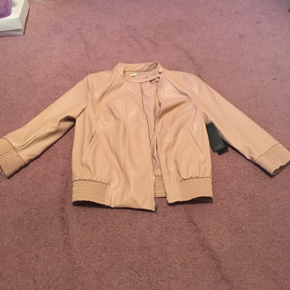 Nude Guess leather jacket (three quarter sleeves)