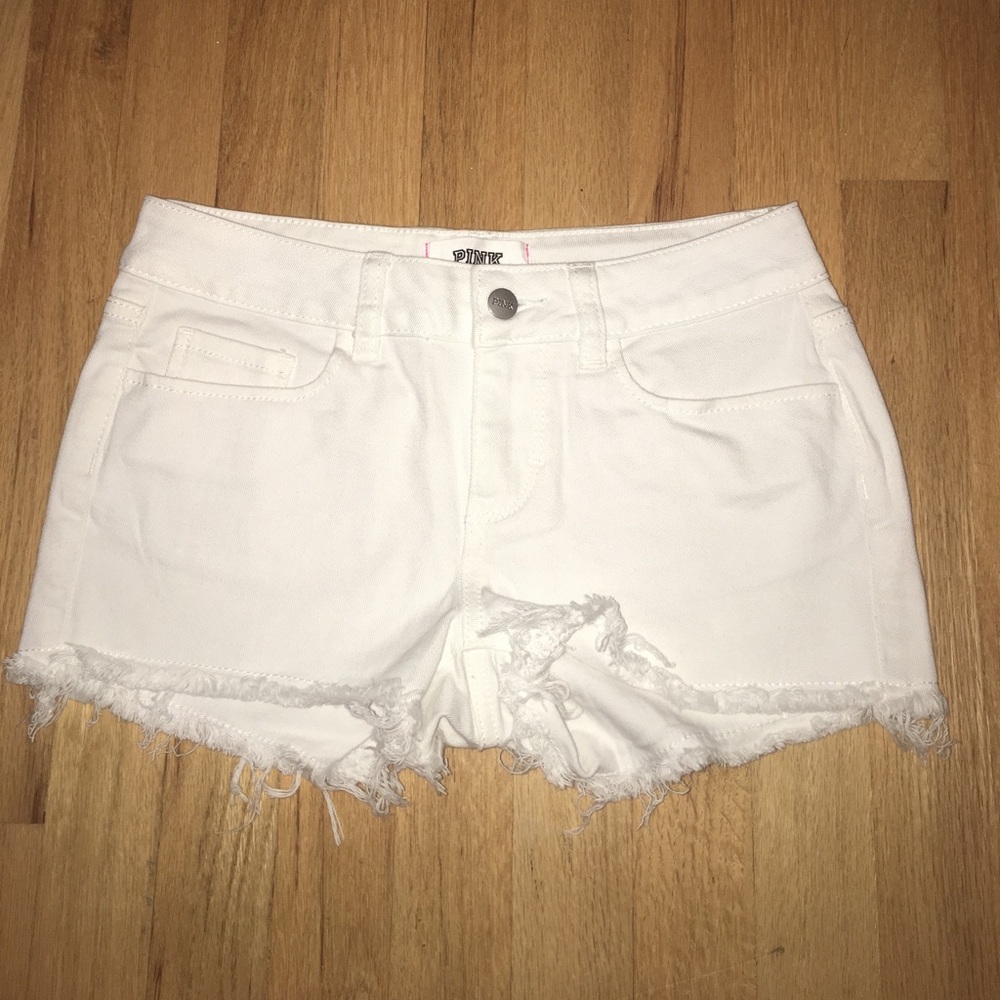 PINK by Victoria's Secret White Denim Shorts