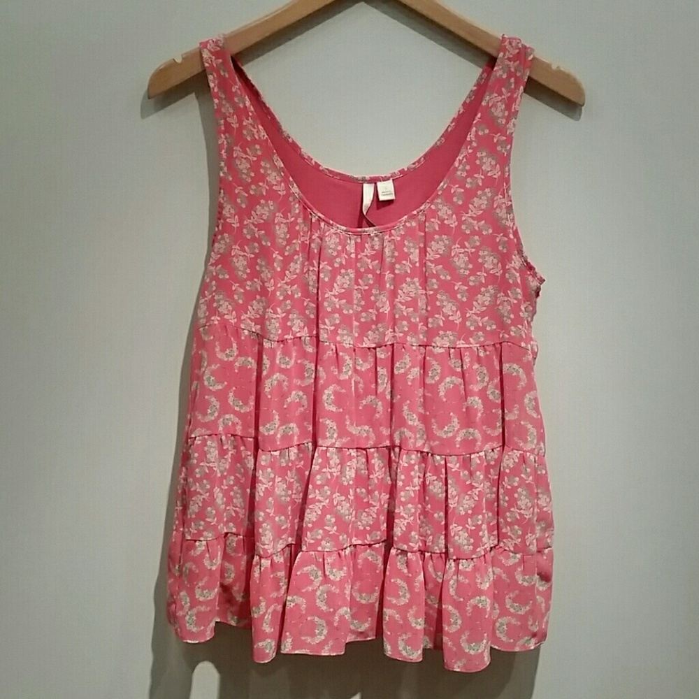 Lauren Conrad Pink Floral Tank