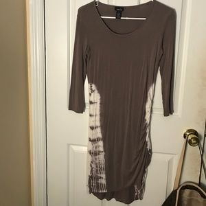 Brown and white dress
