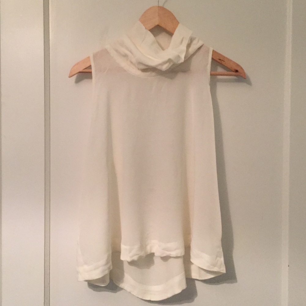 Free People Ivory Open Back Tank