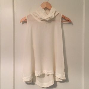 Free People Ivory Open Back Tank