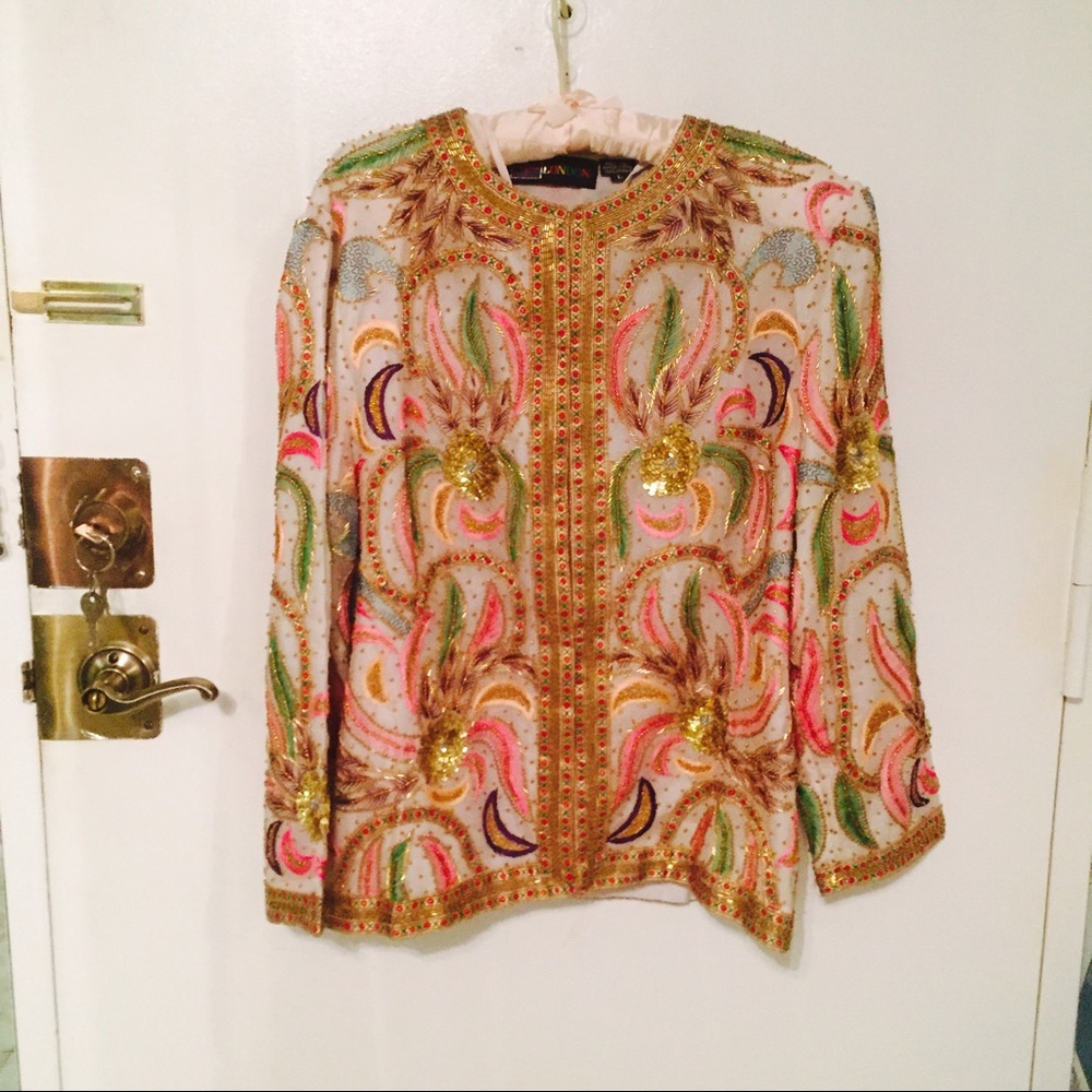 London Bugle Bead Multicolored Jacket