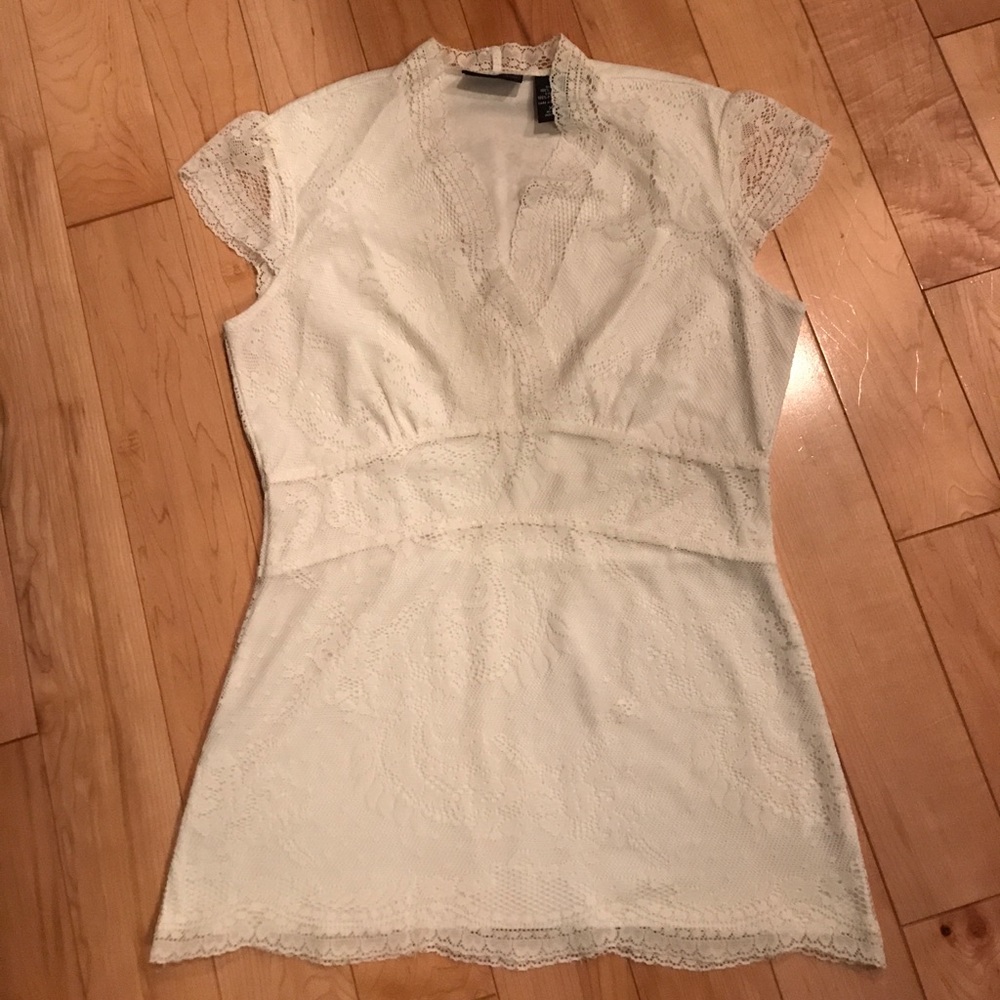 Cream Lace Top