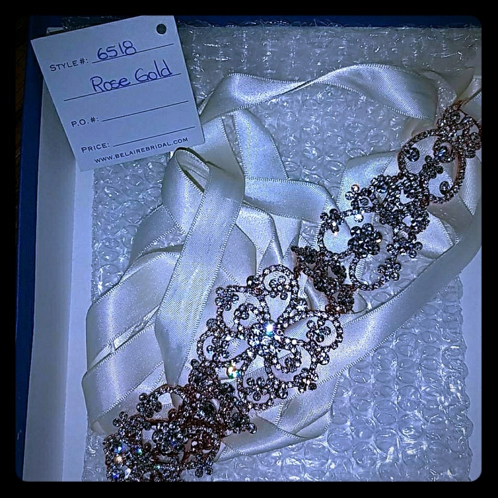 Bel Aire Rose Gold Belt or Head piece