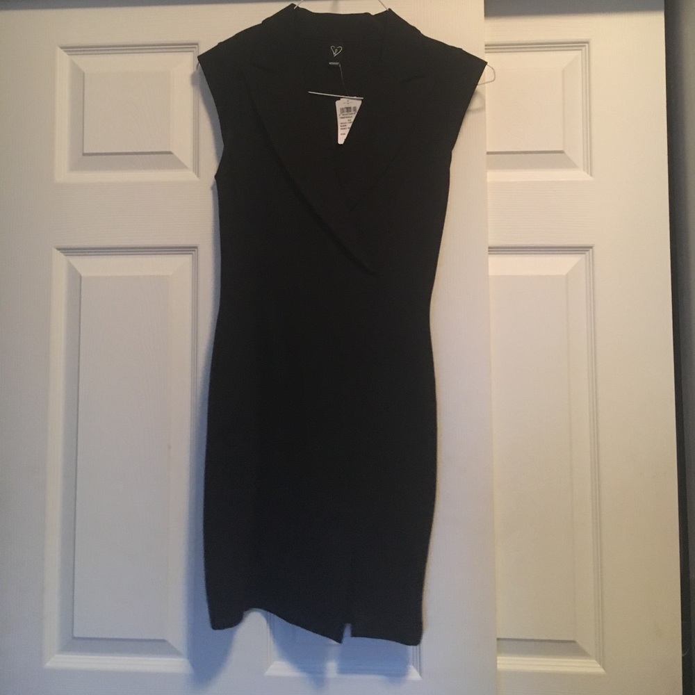 Black mini tuxedo dress