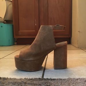 Jeffrey Campbell x free people suede heels