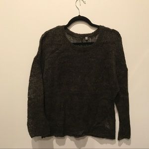 Joe brand loose crochet sweater (army green)