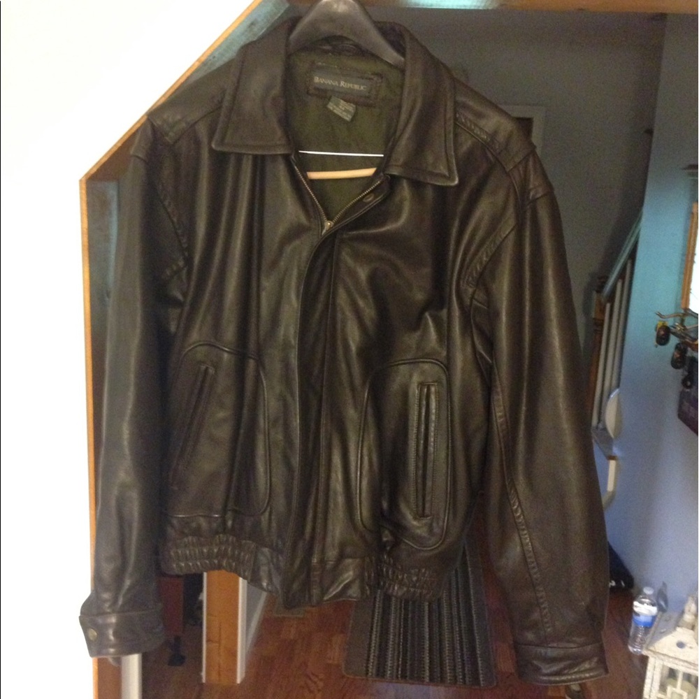 Banana Republic men's leather jacket