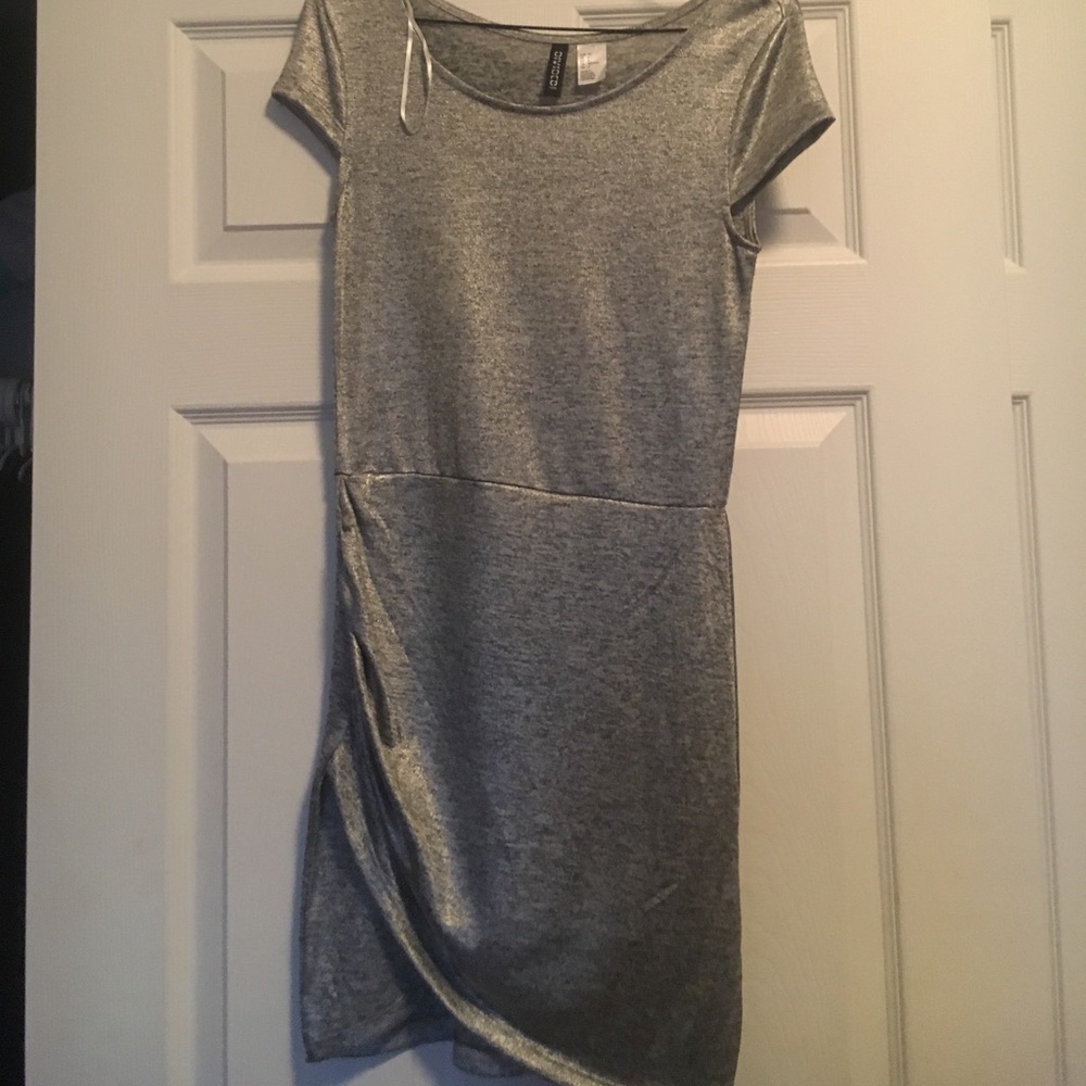 Silver mini dress