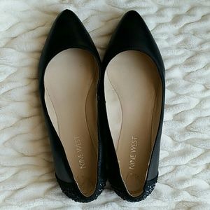 Nine West pointed flats