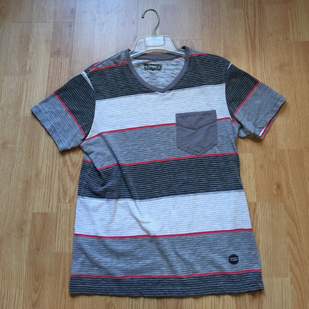 Levi's Striped V-Neck