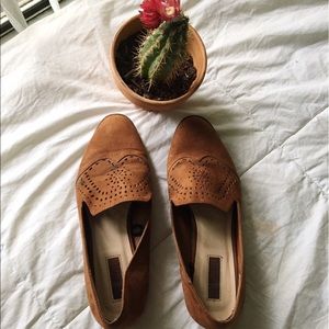 Light brown loafer flats