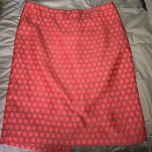 Polka dot, pencil skirt.